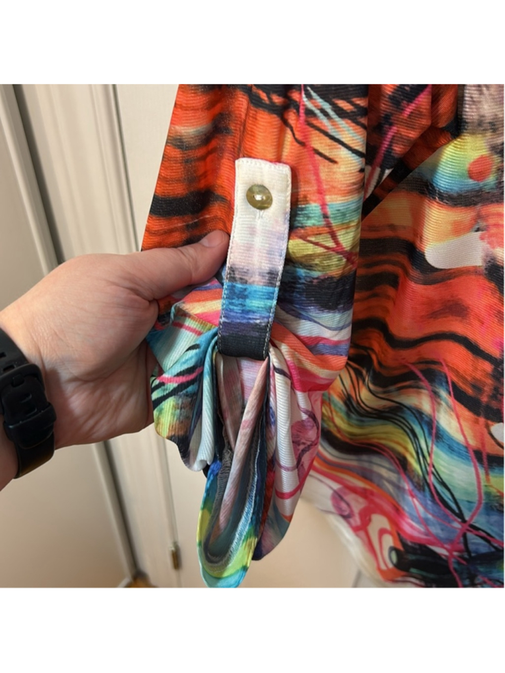 Variations Colorful Abstract Print lightweight Blouse size XXL - Picture 8 of 8